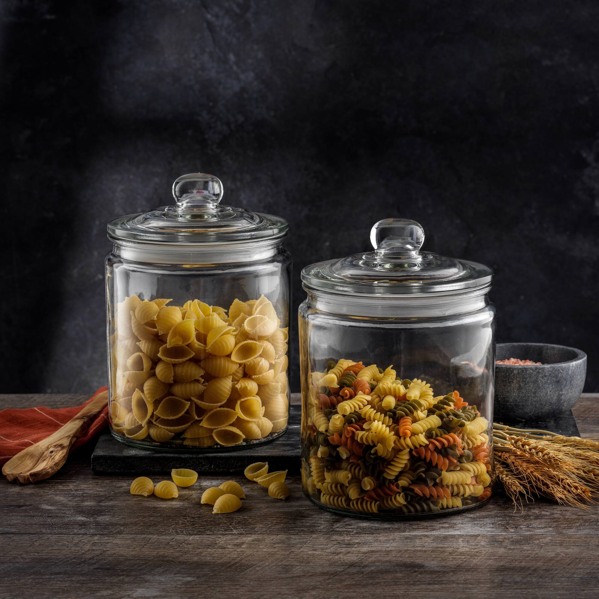 JoyJolt® 67oz. Airtight Glass Cookie Jar Set